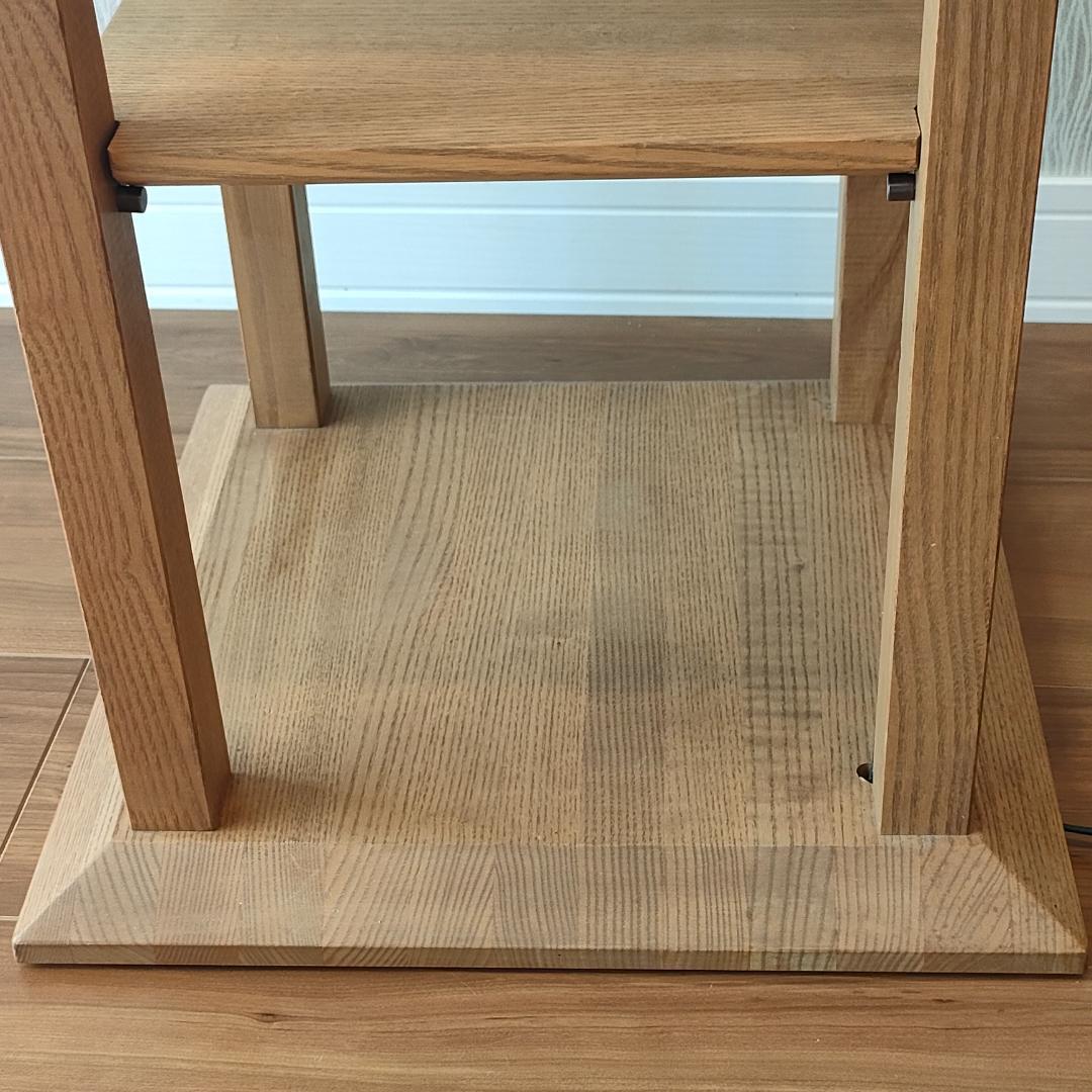 ＜希少＞　カリモク　照明　フロアライト　天然木　棚付き