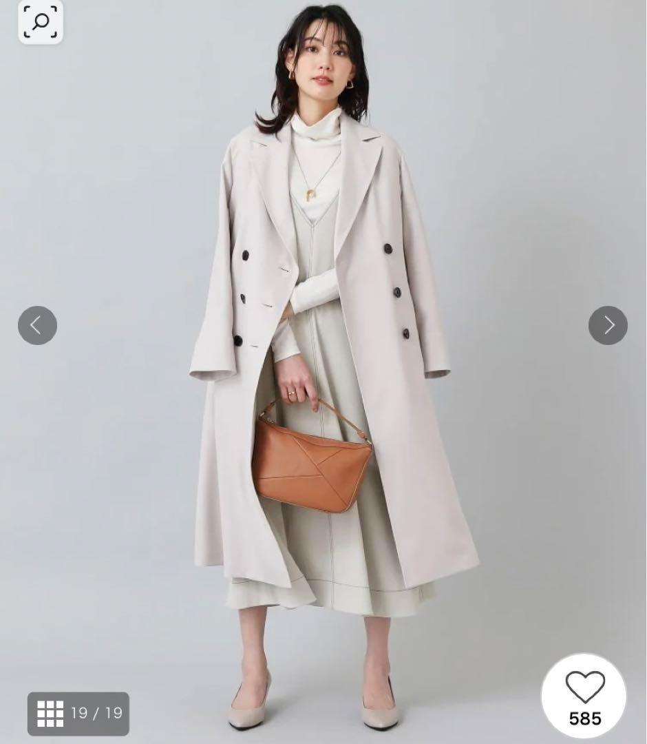 新品未使用＊デイリーに着回し／洗える　配色ステッチ ジャンパースカート