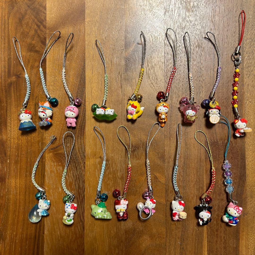 ご当地キティ ストラップ 17個 / 愛知 岐阜 三重 静岡 2010年頃