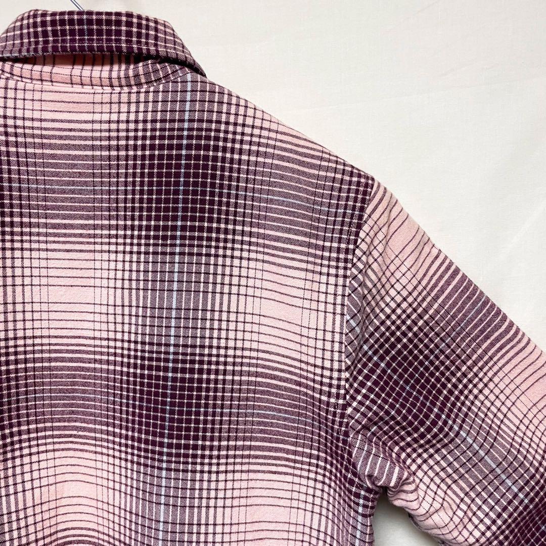 STUSSY フルジップアップジャケット ブルゾン オンブレチェックシャツ S