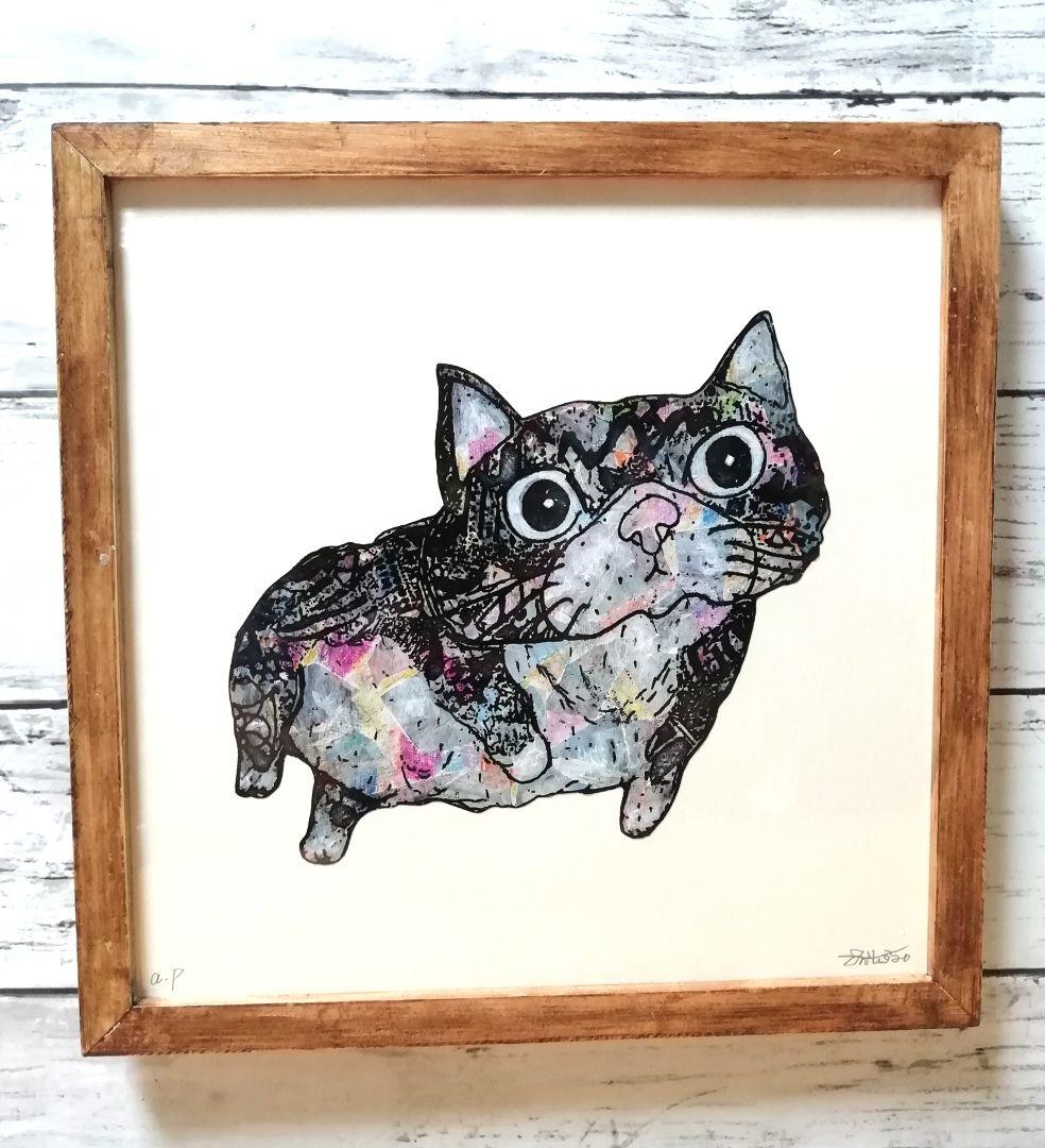 額縁ご確認ページ　プカプカ猫　ひらめき猫×2 おまもり猫