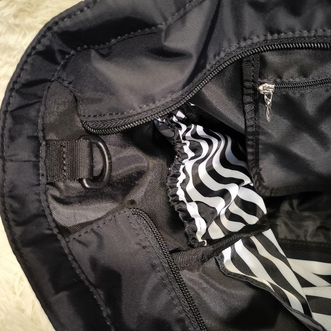 アニエスベー ロゴ ペアレンツバッグ マザーズバッグ 2way リュックブラック