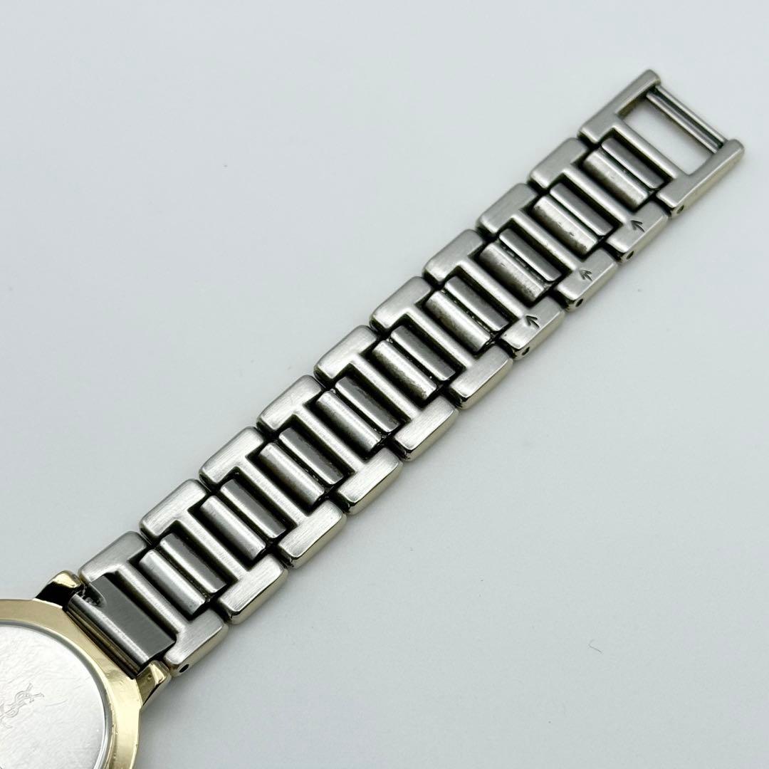 ✨新品電池・稼働✨サンローラン 腕時計 クォーツ ラウンド コンビ 箱付