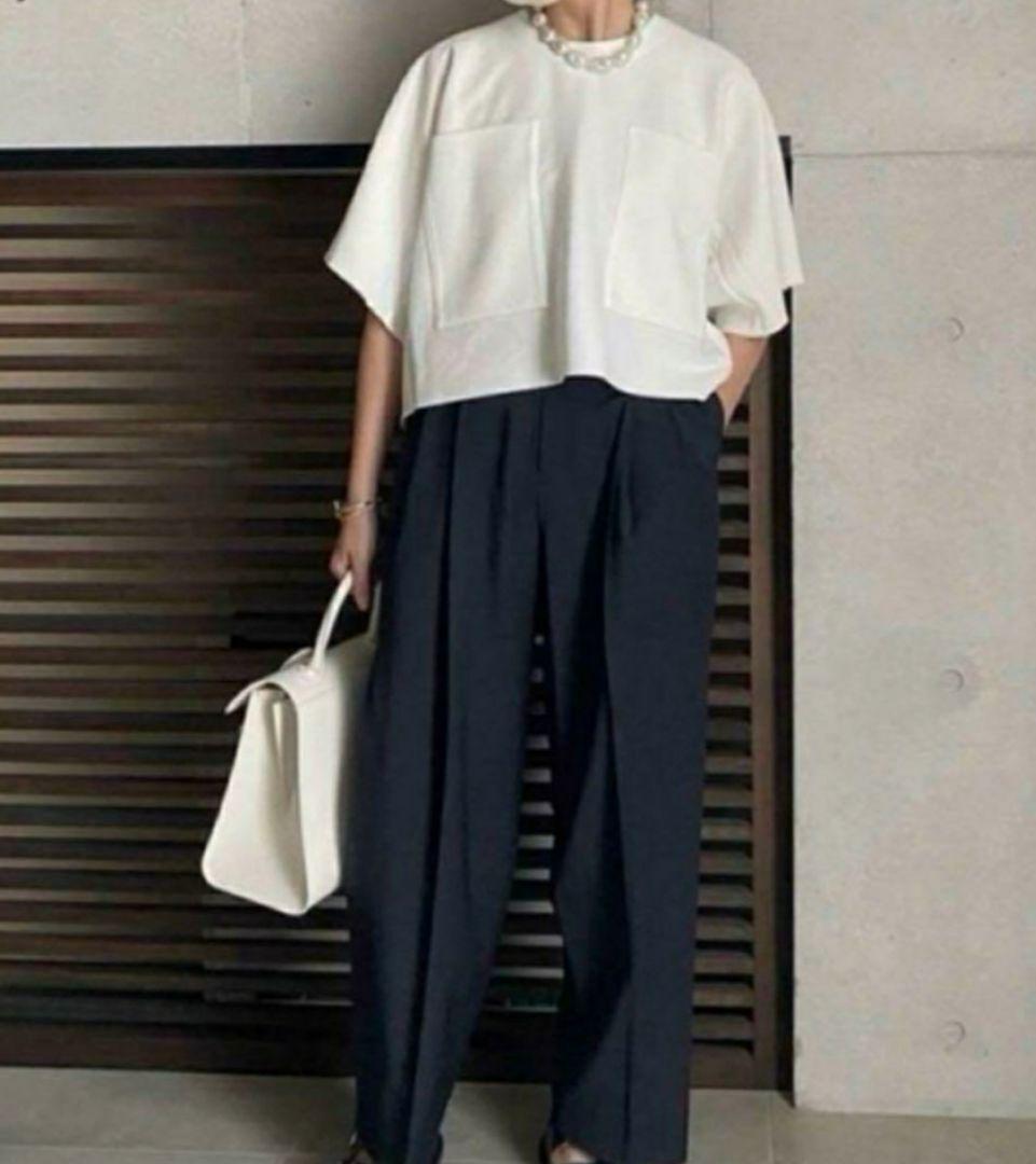 LOHEN/ローヘンミラノリブクロップドニット/ホワイト