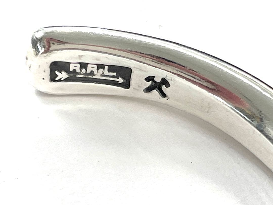 RRL Hammered Sterling Silver Cuff バングル　M