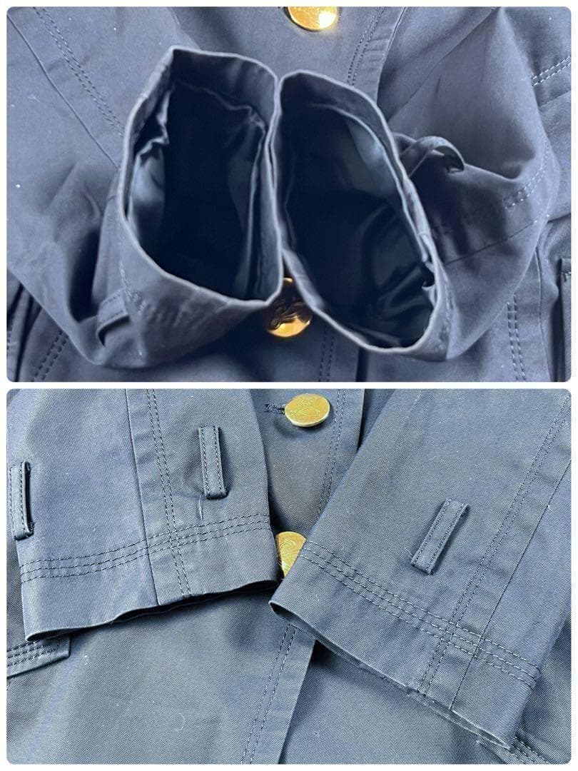 【極美品】バーバリーブルーレーベル トレンチコート ノバチェック 38 ブラック