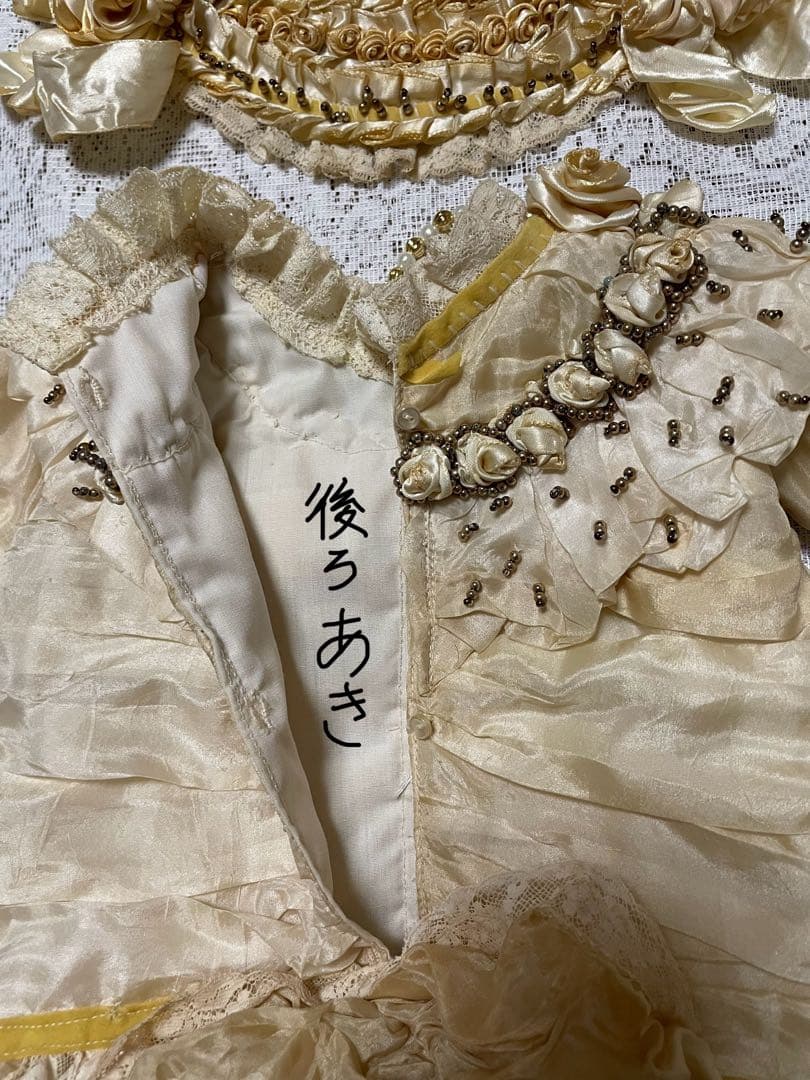 豪華なドレス　ジュモー　アンティーク　ビスクドール用