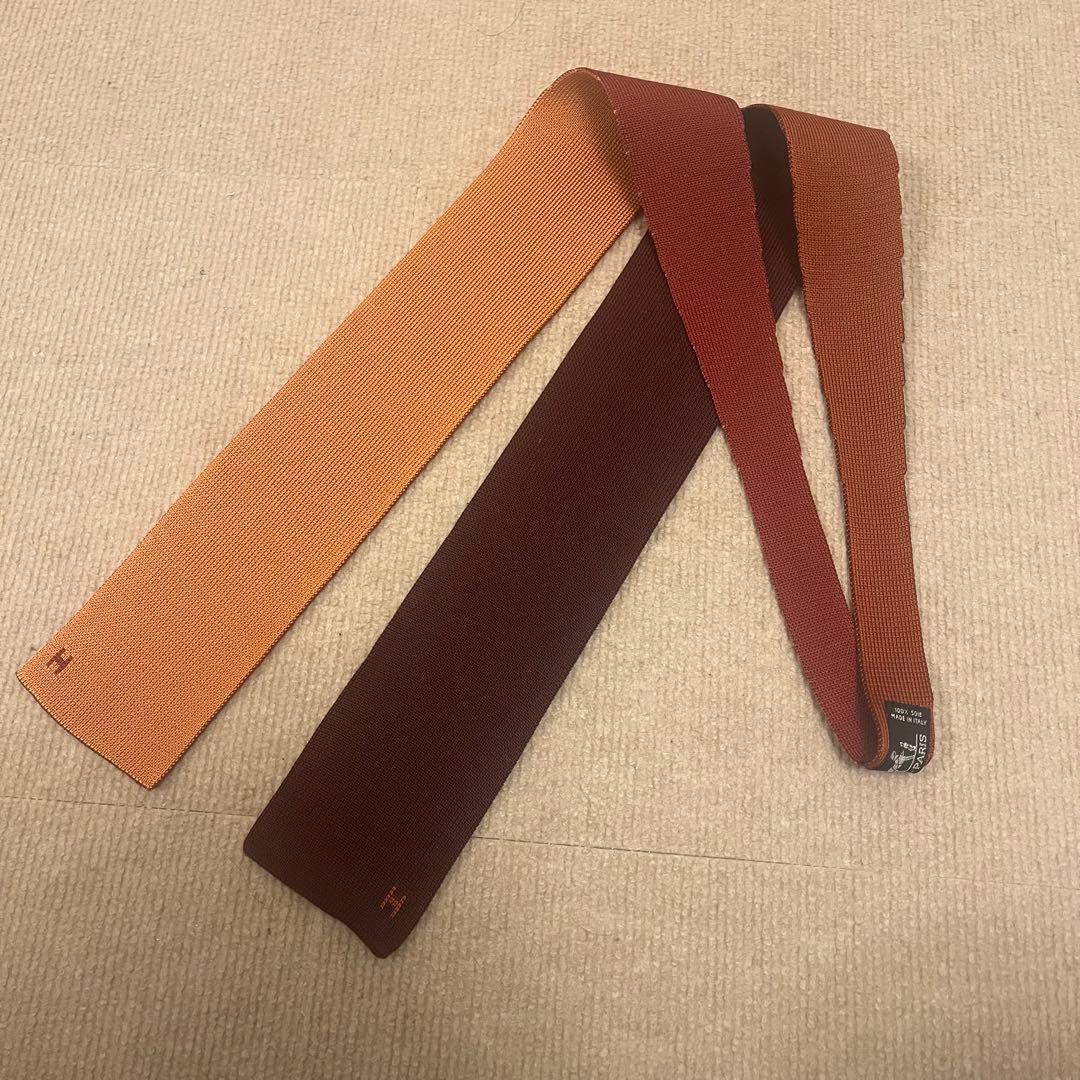 HERMES エルメス　ネクタイ　ニットタイ　 4way Hロゴ　その2