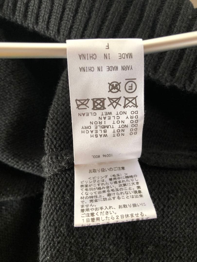 CINOH オーバーサイズ ハイネックニット ブラック