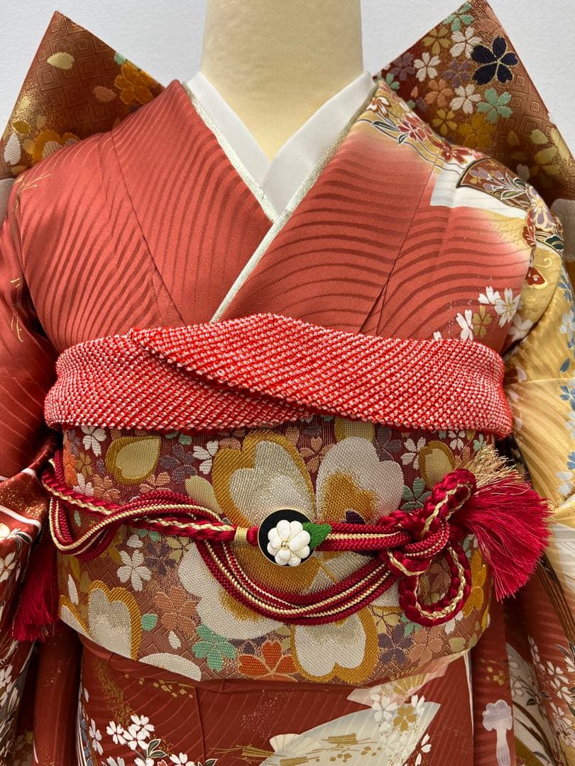 振り袖　フルセット　別誂長襦袢　成人式　金彩加工　刺繍入り　結婚式　737