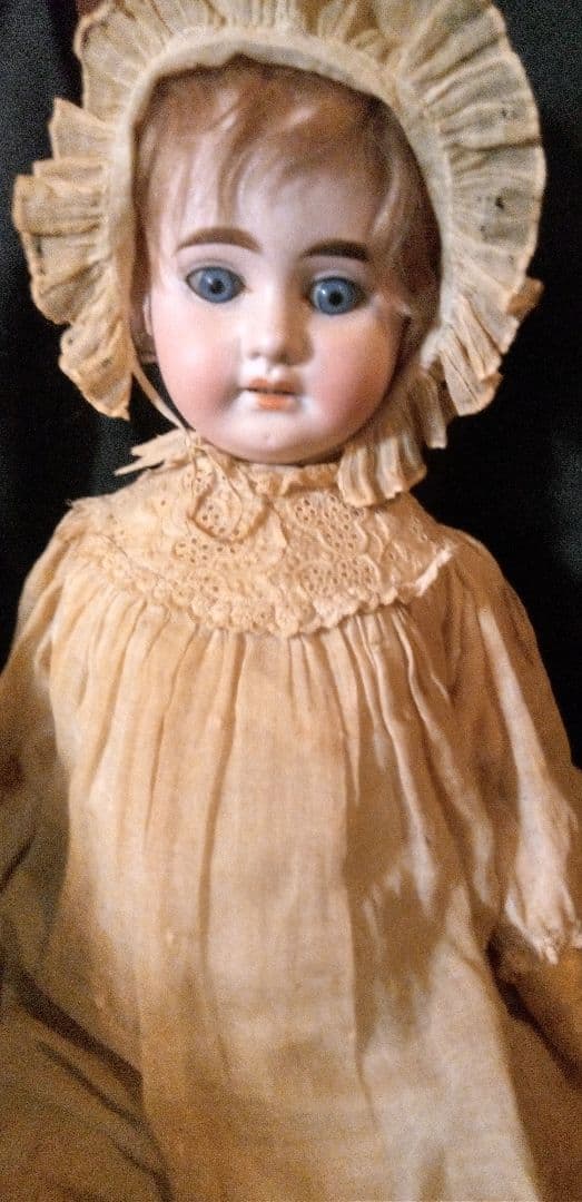 全長約58ⅽⅿ　100年前 アーモンドマルセル1894 ビスクドール 抱き人形