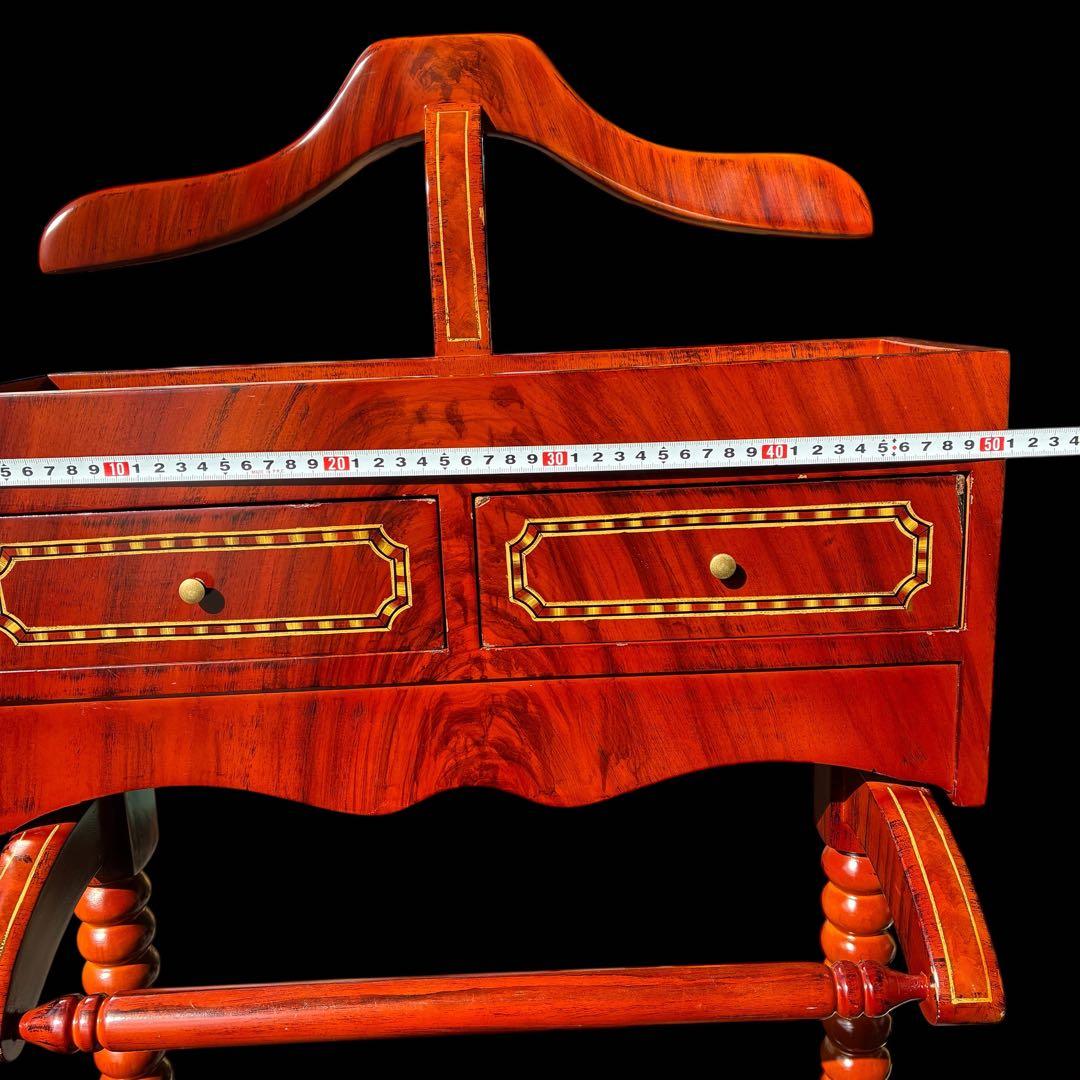 アンティーク調　ハンガーラック　マホガニー　無垢