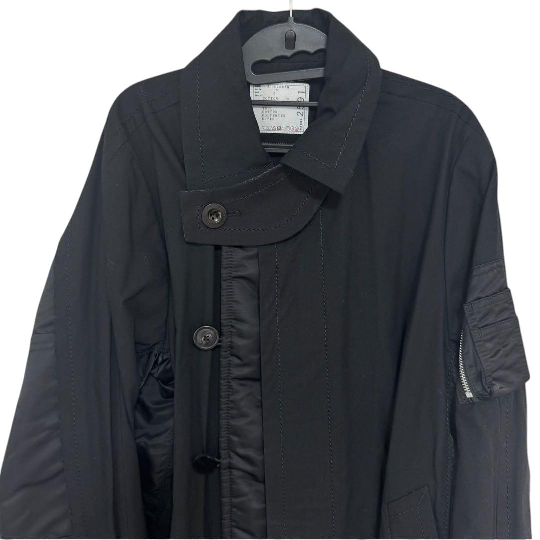 sacai Cotton Oxford Coat ミリタリーコート サイズ2