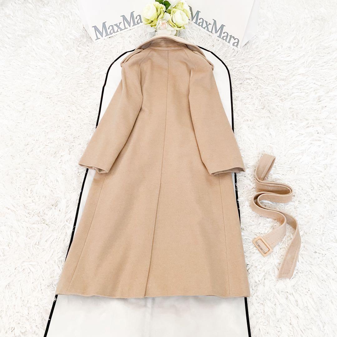 ★美品★MaxMara マックスマーラ 白タグ キャメル ロングコート★