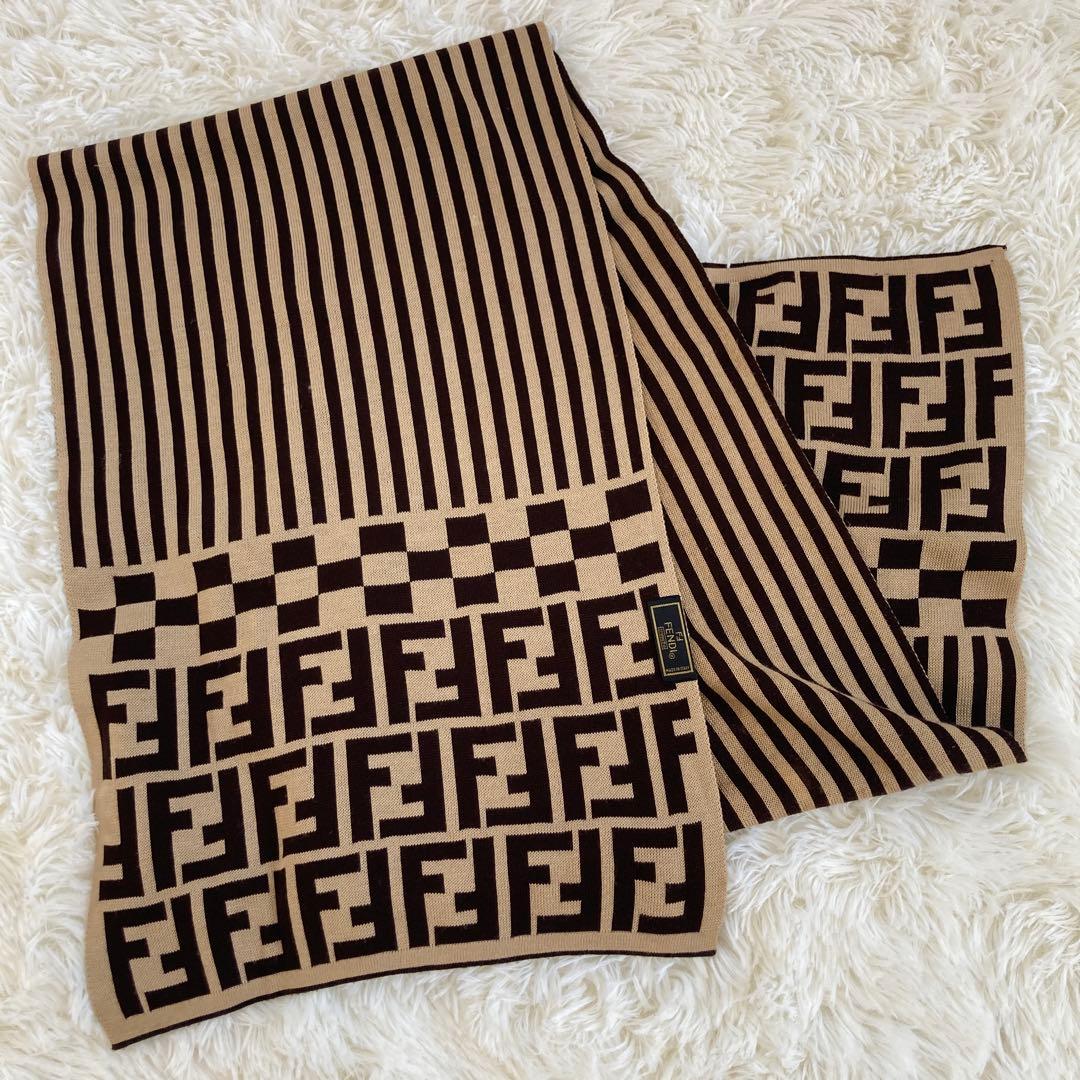 FENDI フェンディ マフラー ズッカ ペカン柄 ストール