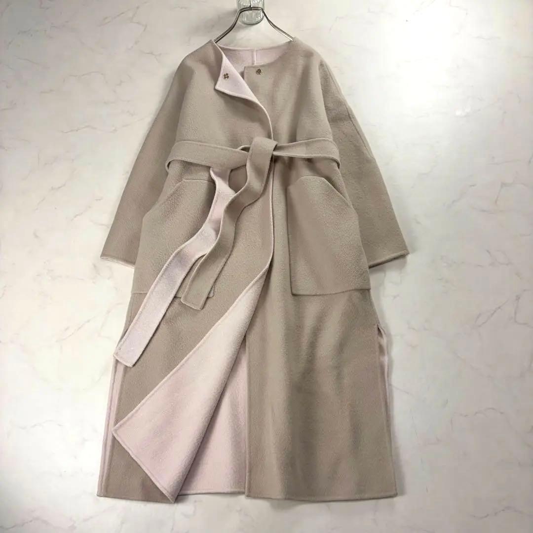 FRAY I.D ✨ウールカシミアバイカラーリバーコート リバーシブル 春カラー