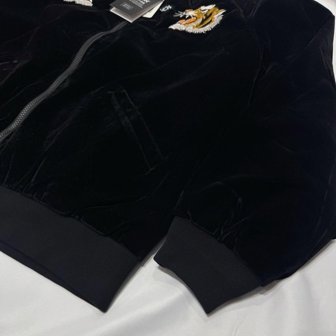 新品 TAION リバーシブル スカジャン ダウンジャケット 黒 L 虎