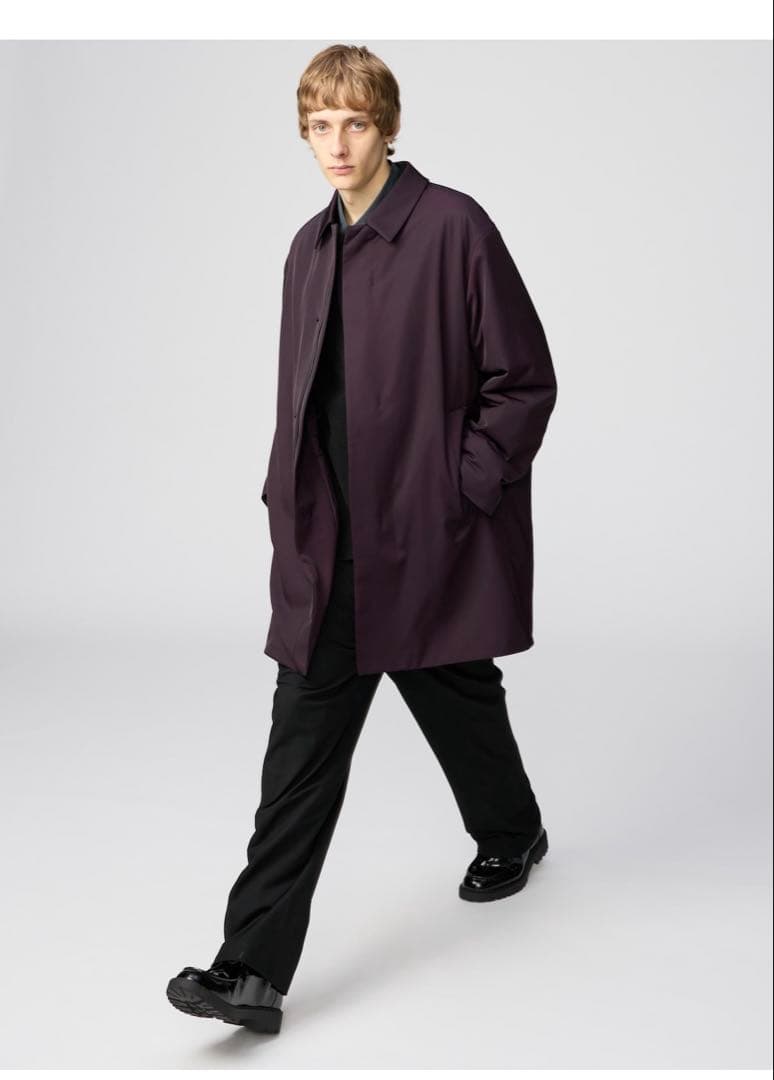 【完売品・新品】UNIQLO C パフテックハーフコート（ブラック・XL