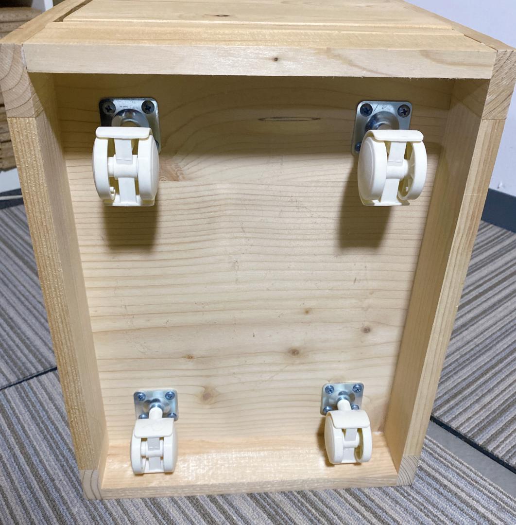 YAMAZEÑ バタフライキッチンストッカー キャスター付き ナチュラル