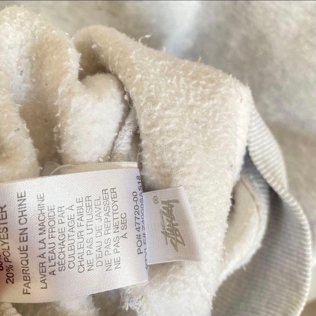 Stussy パーカー M グレー ビッグロゴ ストックロゴ ゆるだぼ