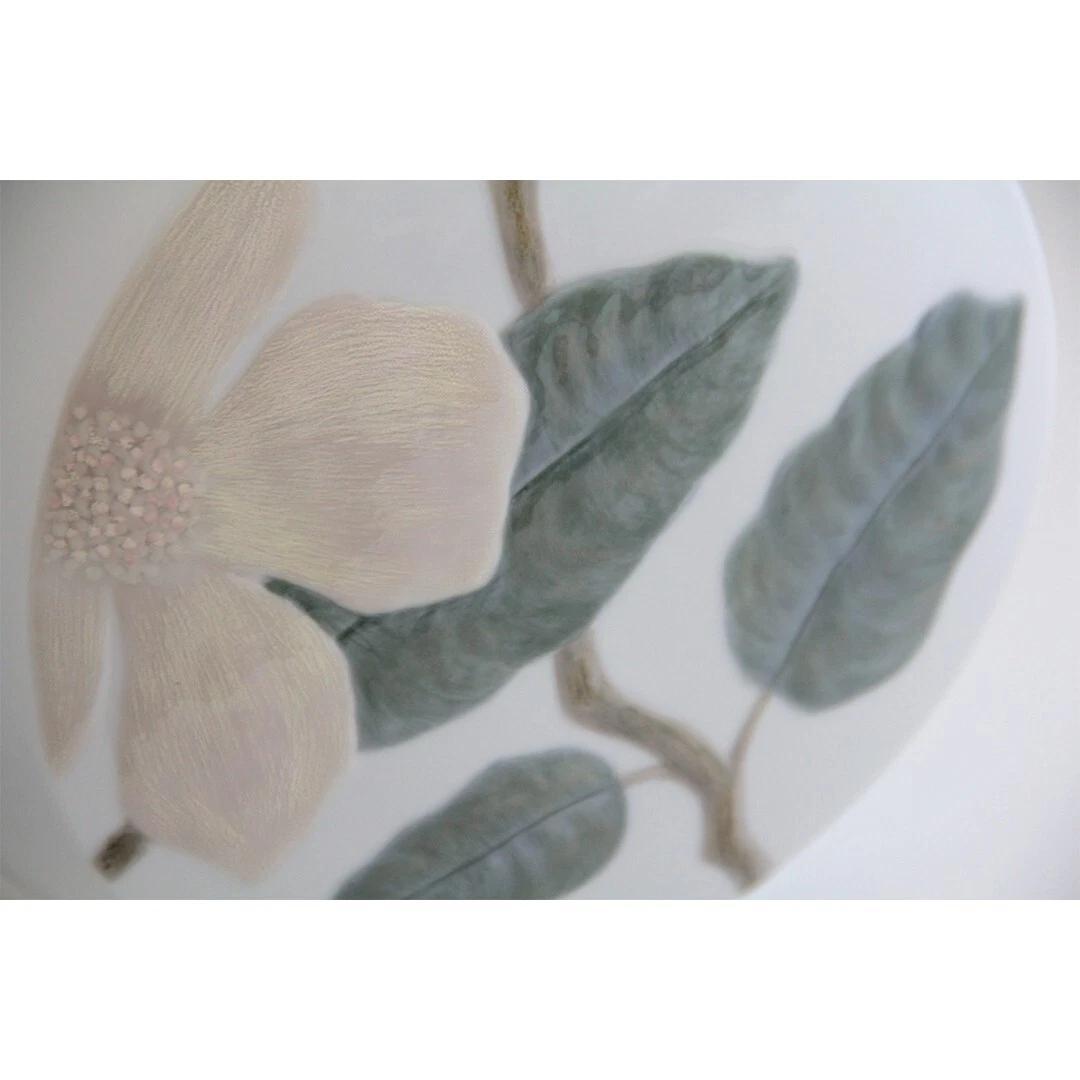 タカ■希少品！リヤドロ花瓶■LLADRO 淡い花柄　白　ポーセリン陶磁器