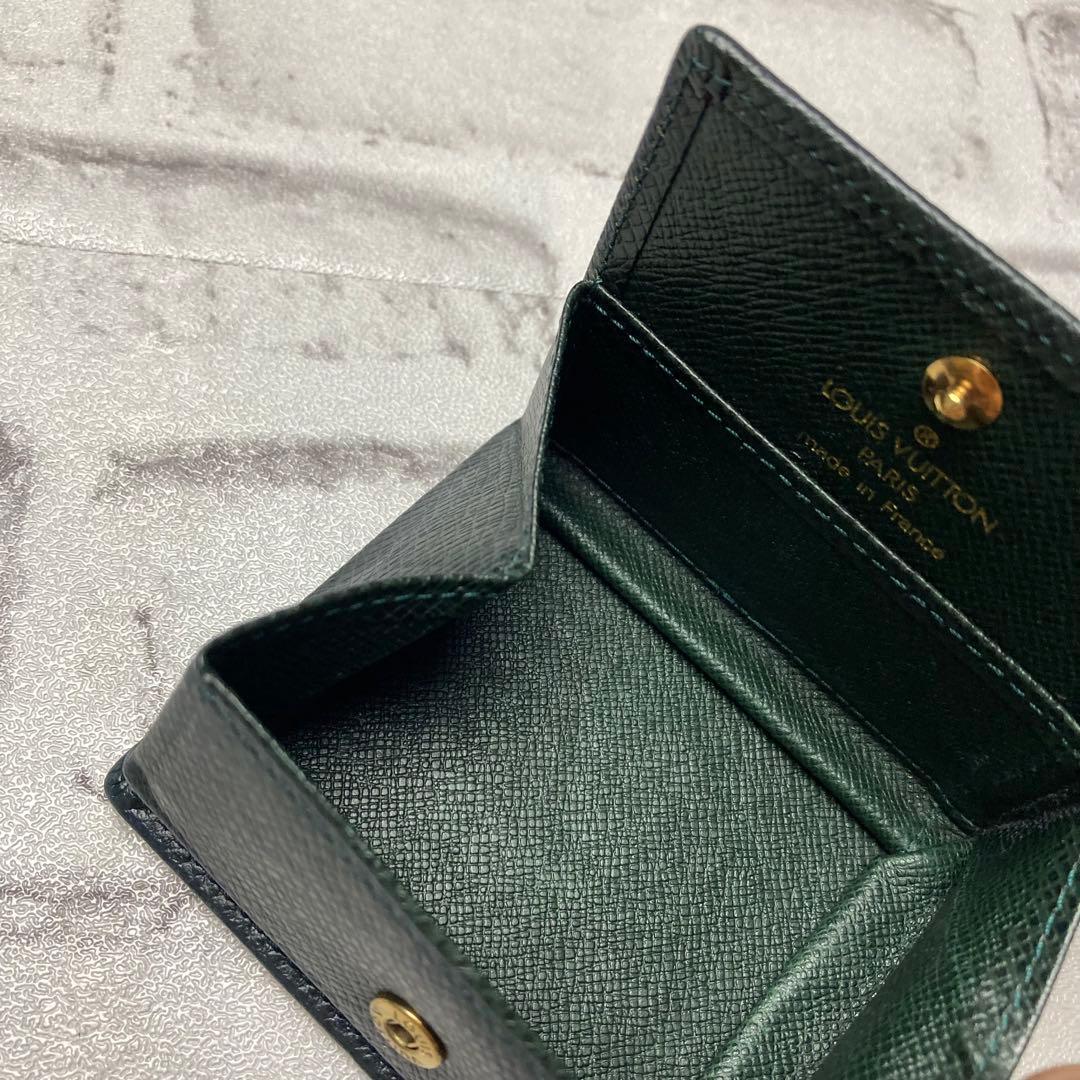 ルイヴィトン☆ケース　タイガ　ポルトモネボワット　小銭入れ　カーキ