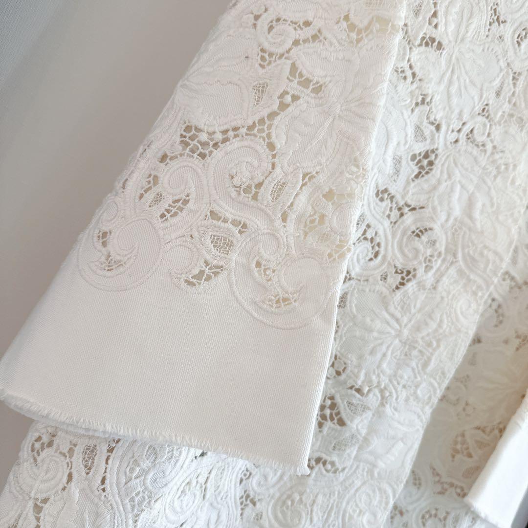 ermanno scervino レース　キャンバス　スプリングコート