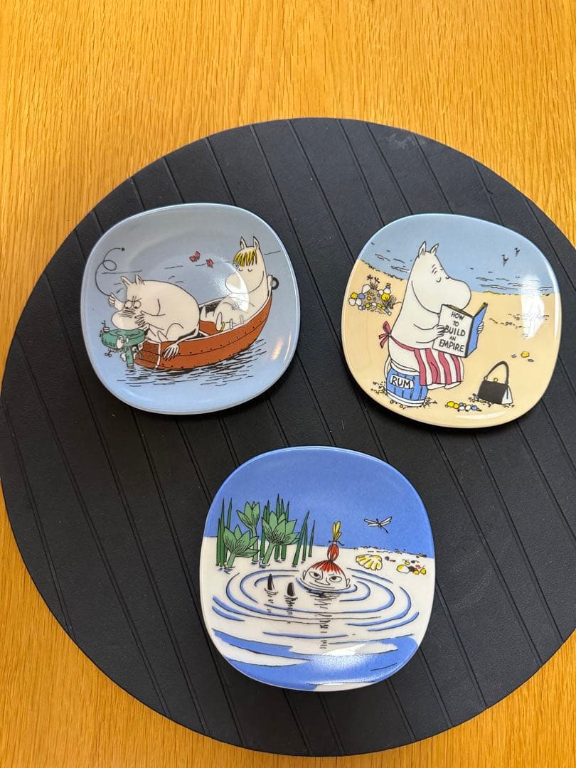 未使用　アラビア　プレート3枚セット　旧ロゴ　ムーミン　廃盤