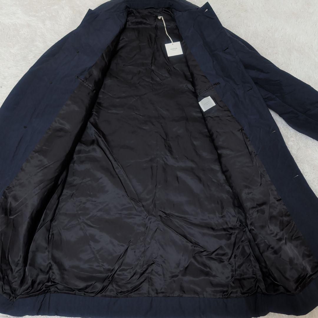 タグ付 エディフィス ラブークル 中綿 ロング ステンカラーコート 48 紺