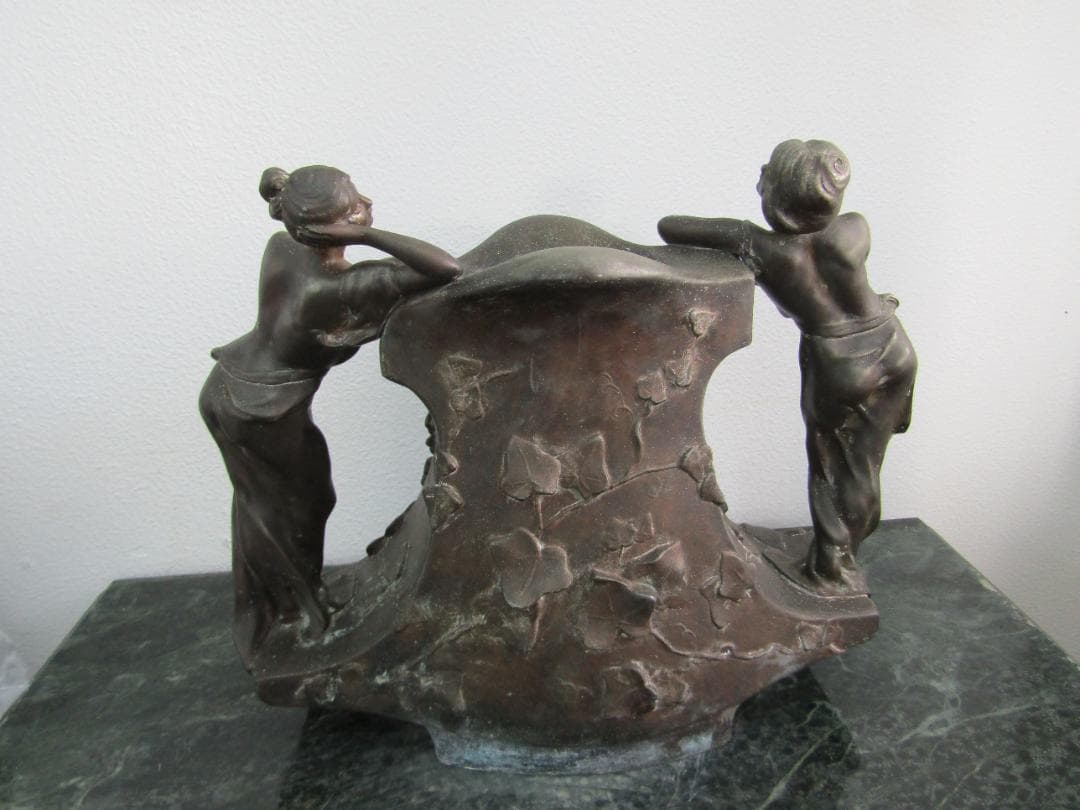 ヴィンテージ　銅製　花瓶　P. Philippi 装飾花瓶