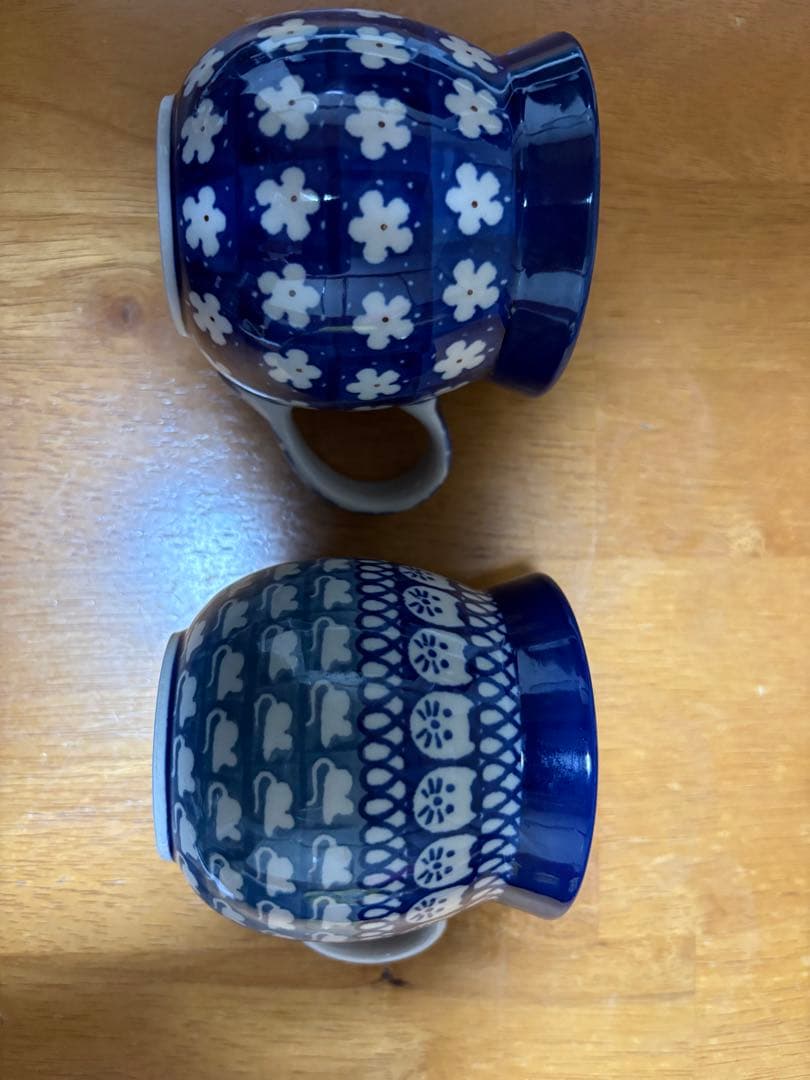 USED ポーリッシュポタリー　大皿2枚　マグカップ2個