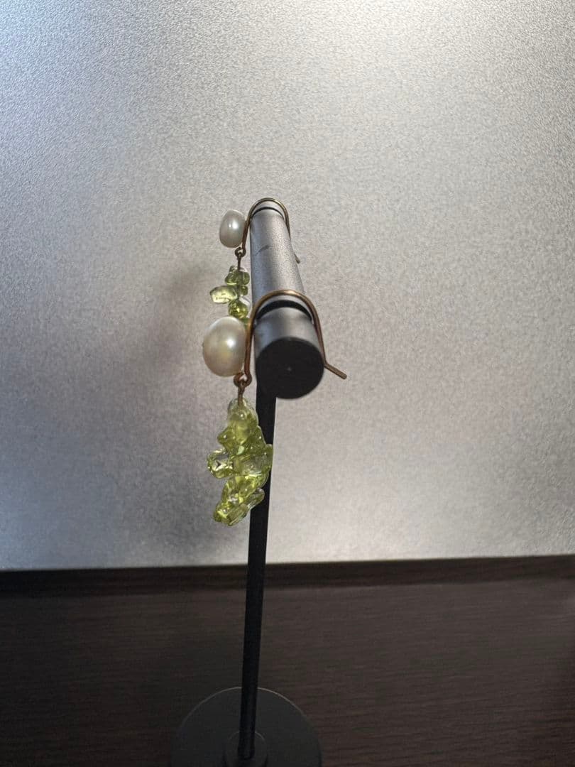 K18 ペリドットパール　ピアス