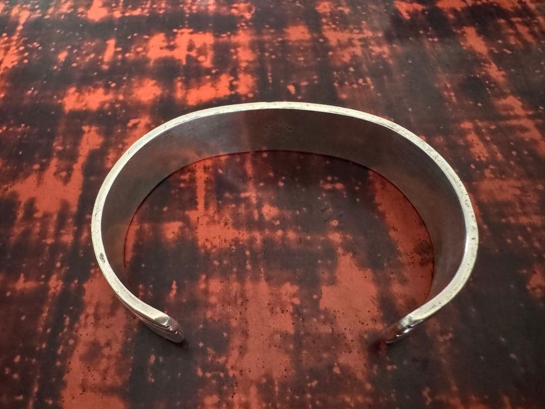 ブルースモーガン バングル 14K やや幅広 ワイド 小さめ レアデザイン