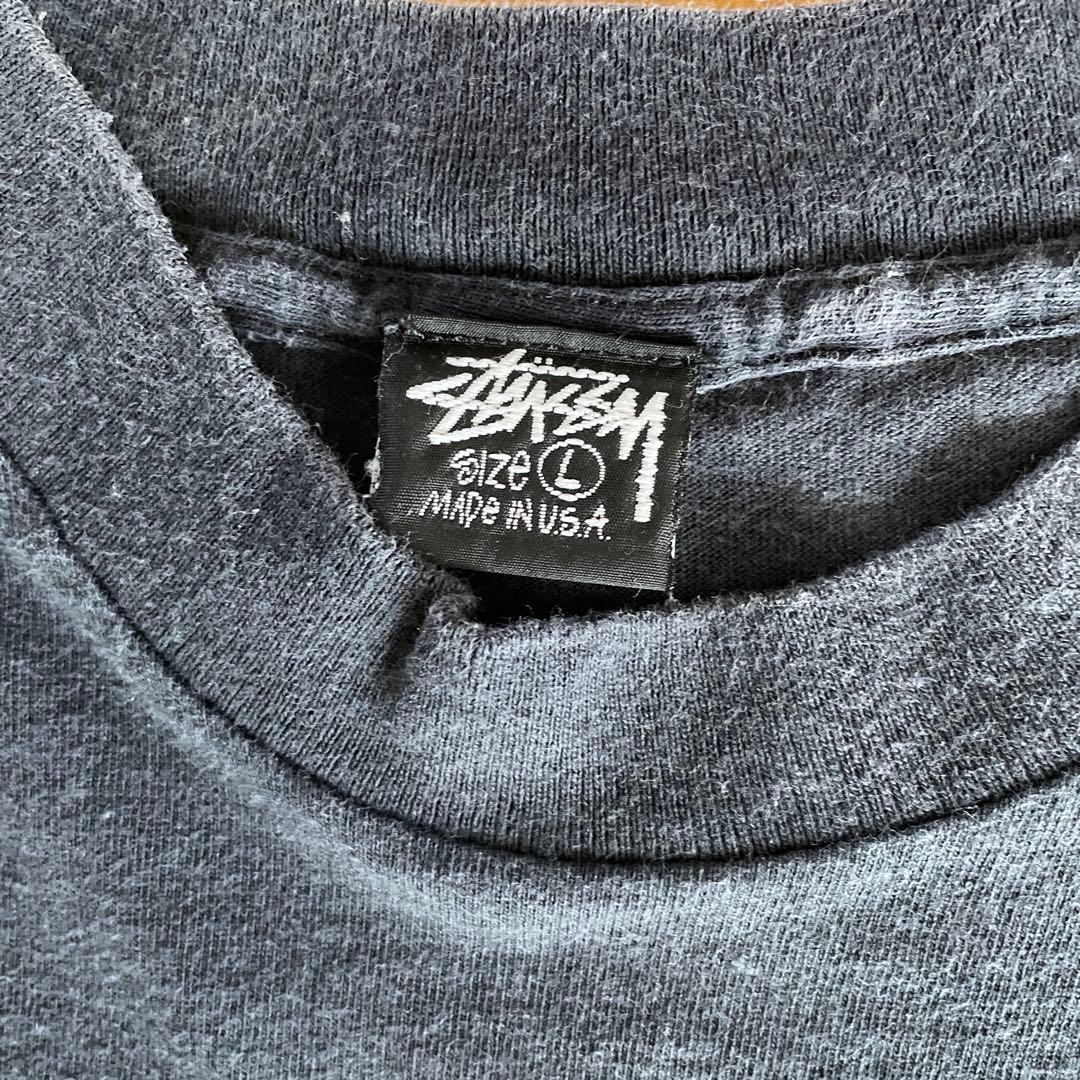 Old Stussy 80年台後期黒タグ ラスタシャドウマン黒色 Lサイズ
