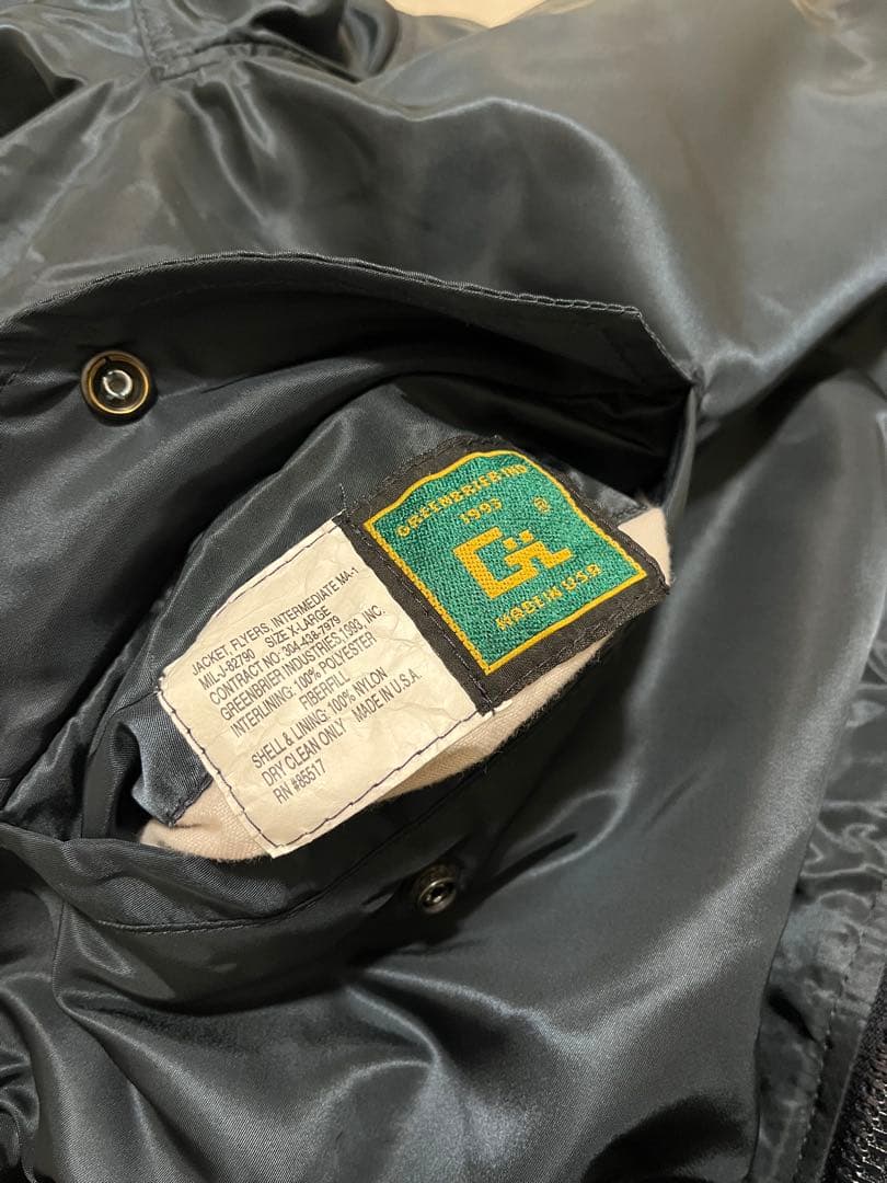 USA製　geenbrier MA-1 フライトジャケット　ネイビー　XL