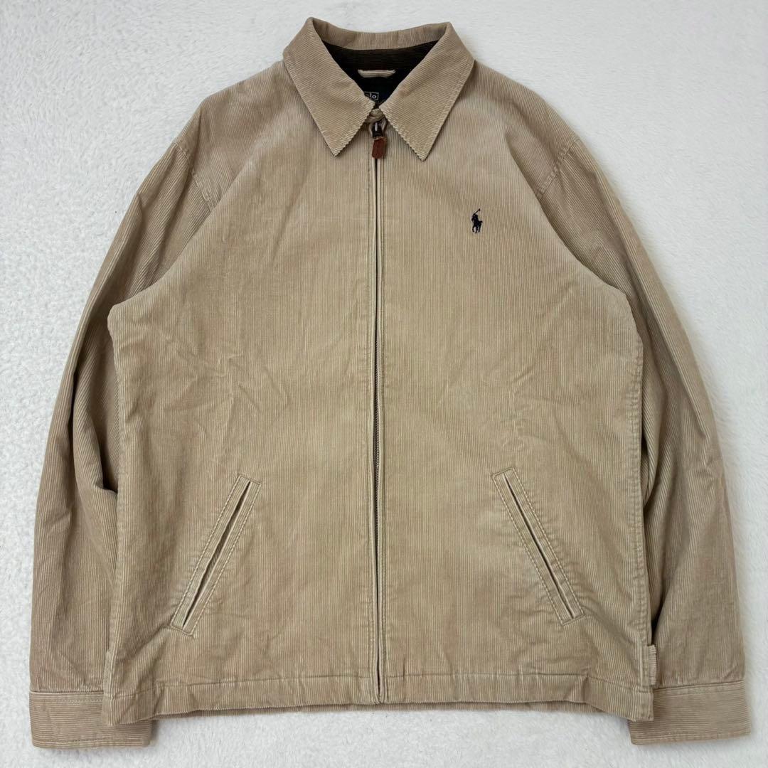 ポロバイラルフローレン　スウィングトップ　コーデュロイ　ベージュ　Mサイズ相当