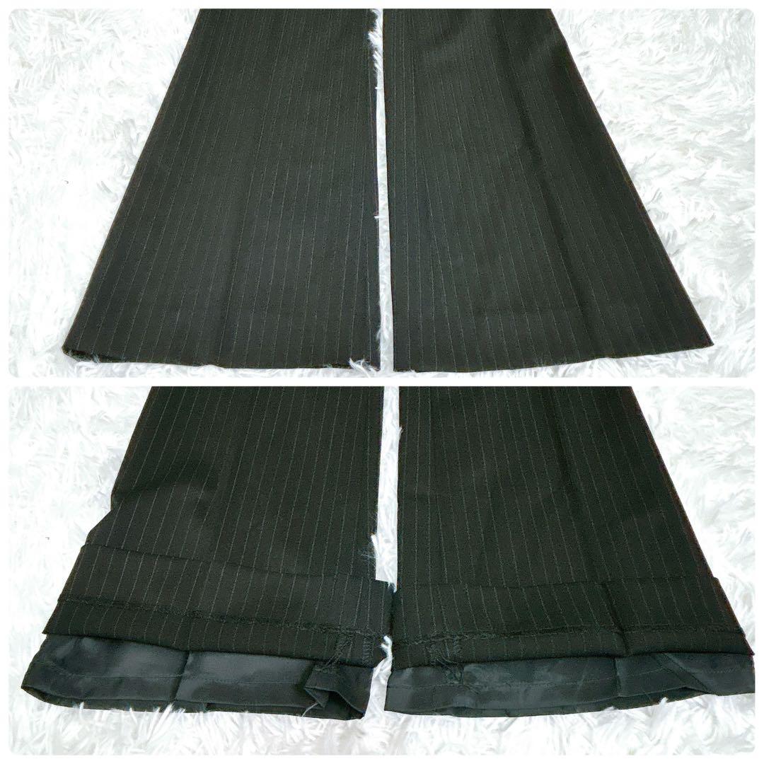 未使用級✨ UNTITLED パンツスーツ セットアップ ストライプ 黒 M～L