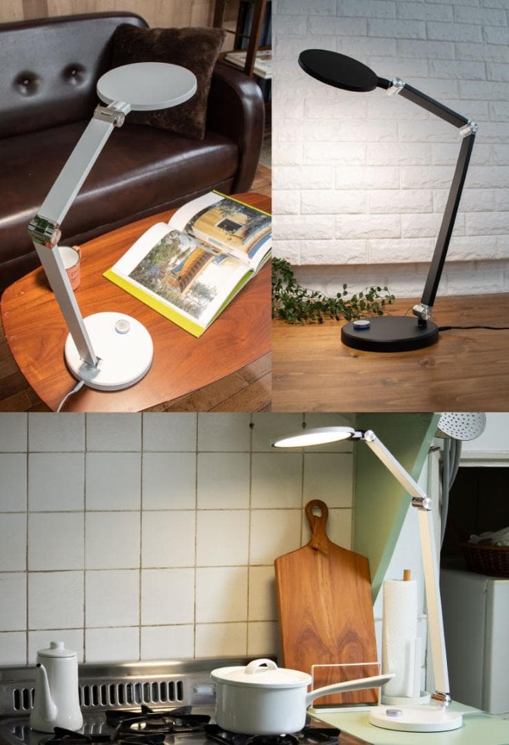 美品　LEDデスクライト　Meldiva　ホワイト