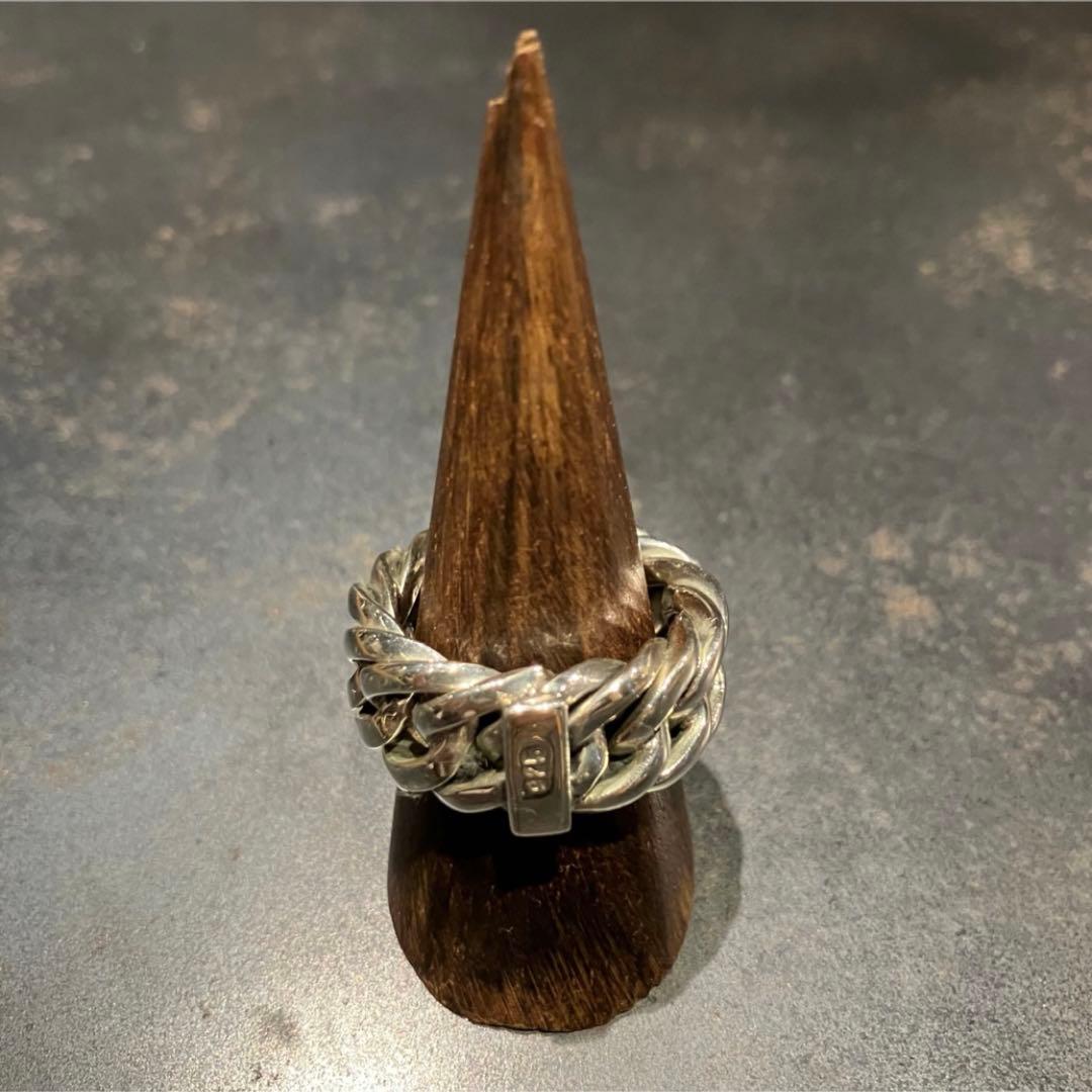 SILVER925 CHAIN DESIGN WIDE RING/シルバーリング