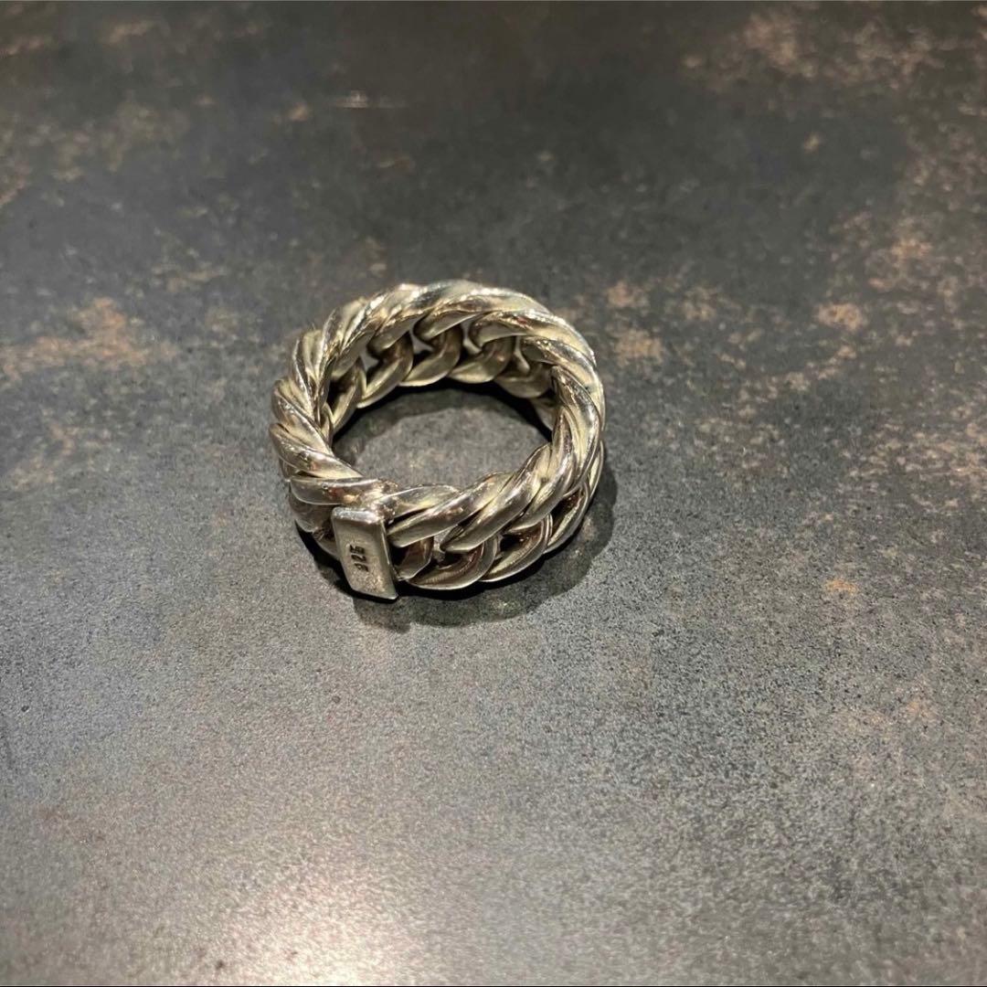 SILVER925 CHAIN DESIGN WIDE RING/シルバーリング