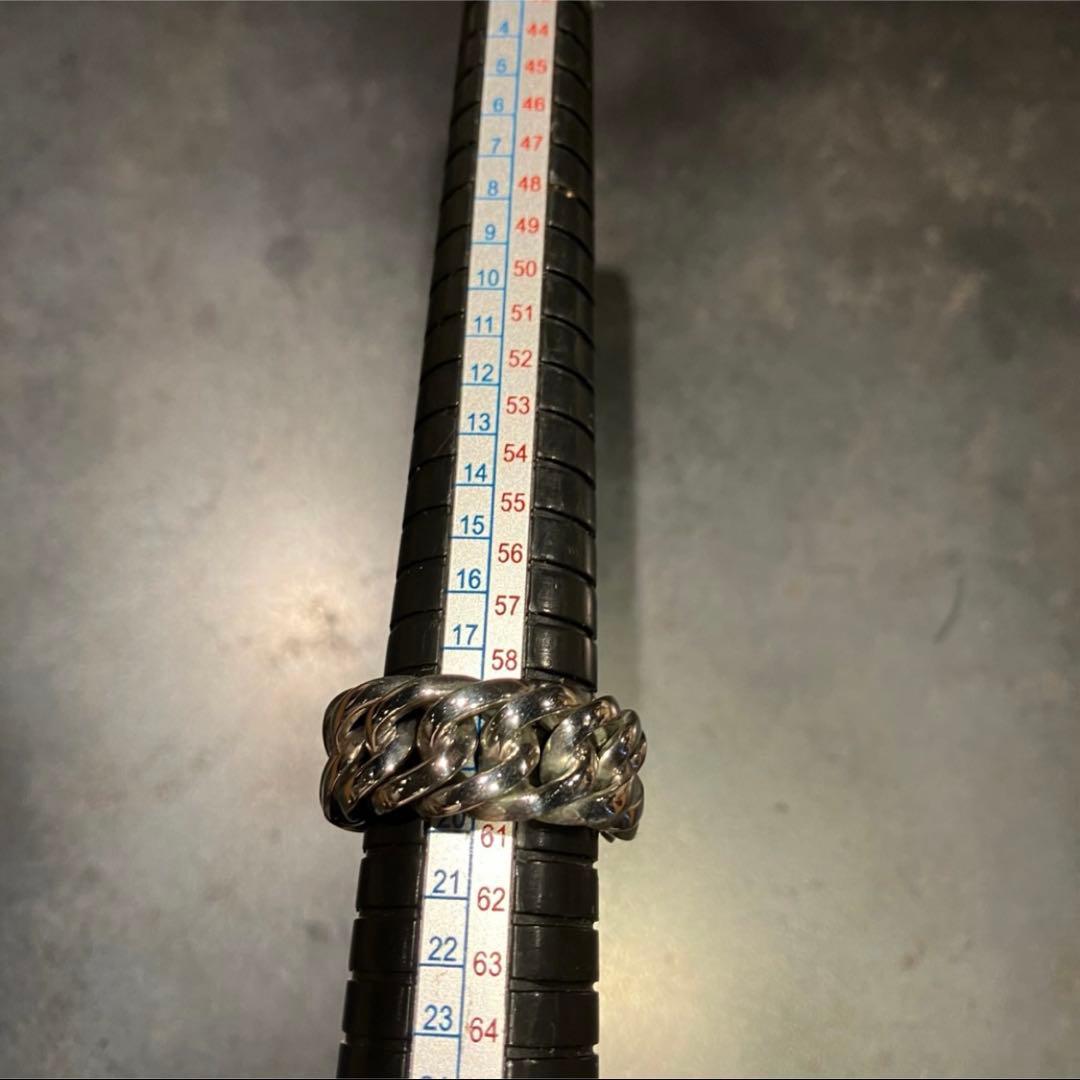 SILVER925 CHAIN DESIGN WIDE RING/シルバーリング