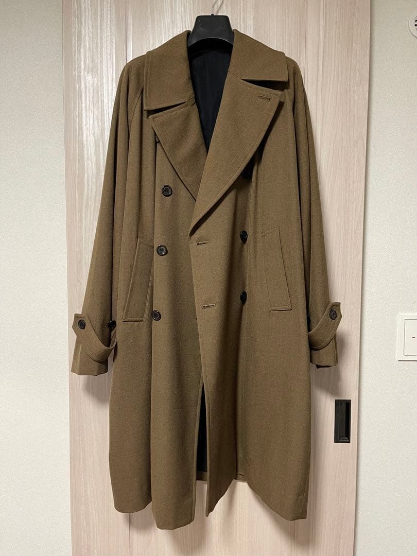 MARKAWARE Wool Survival Clothトレンチコート カーキ
