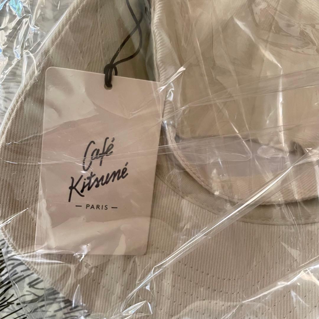 カフェキツネ ベースボールキャップ ベージュ 新品