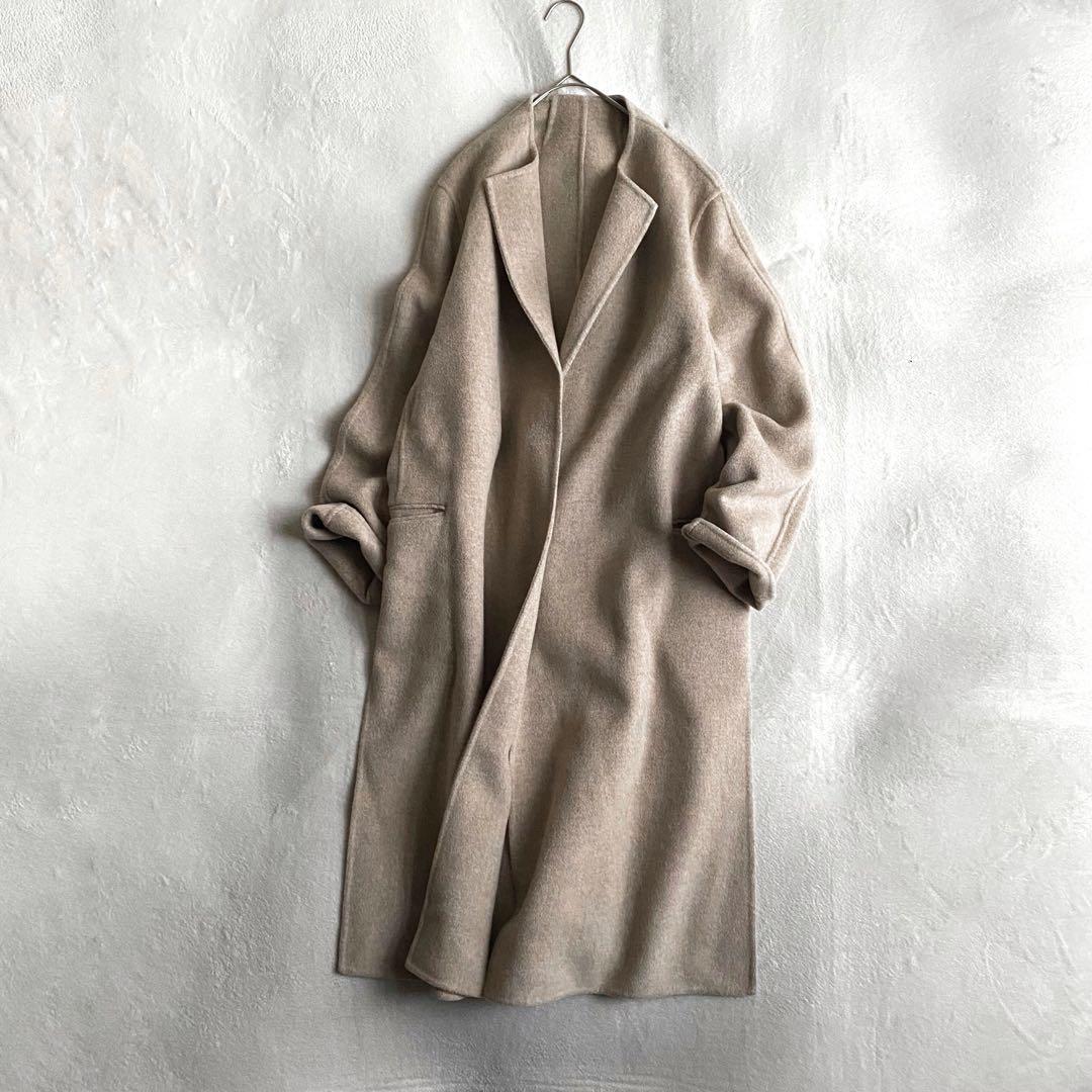 【ほぼ未使用✨】Plage ハミルトンノーカラーコート　定価5.7万　冬活躍　M
