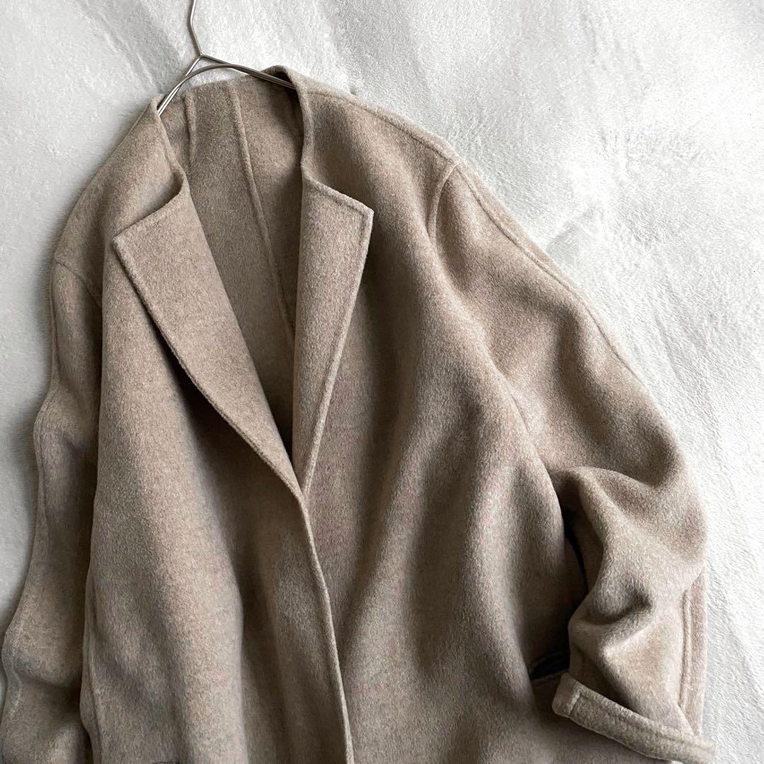【ほぼ未使用✨】Plage ハミルトンノーカラーコート　定価5.7万　冬活躍　M