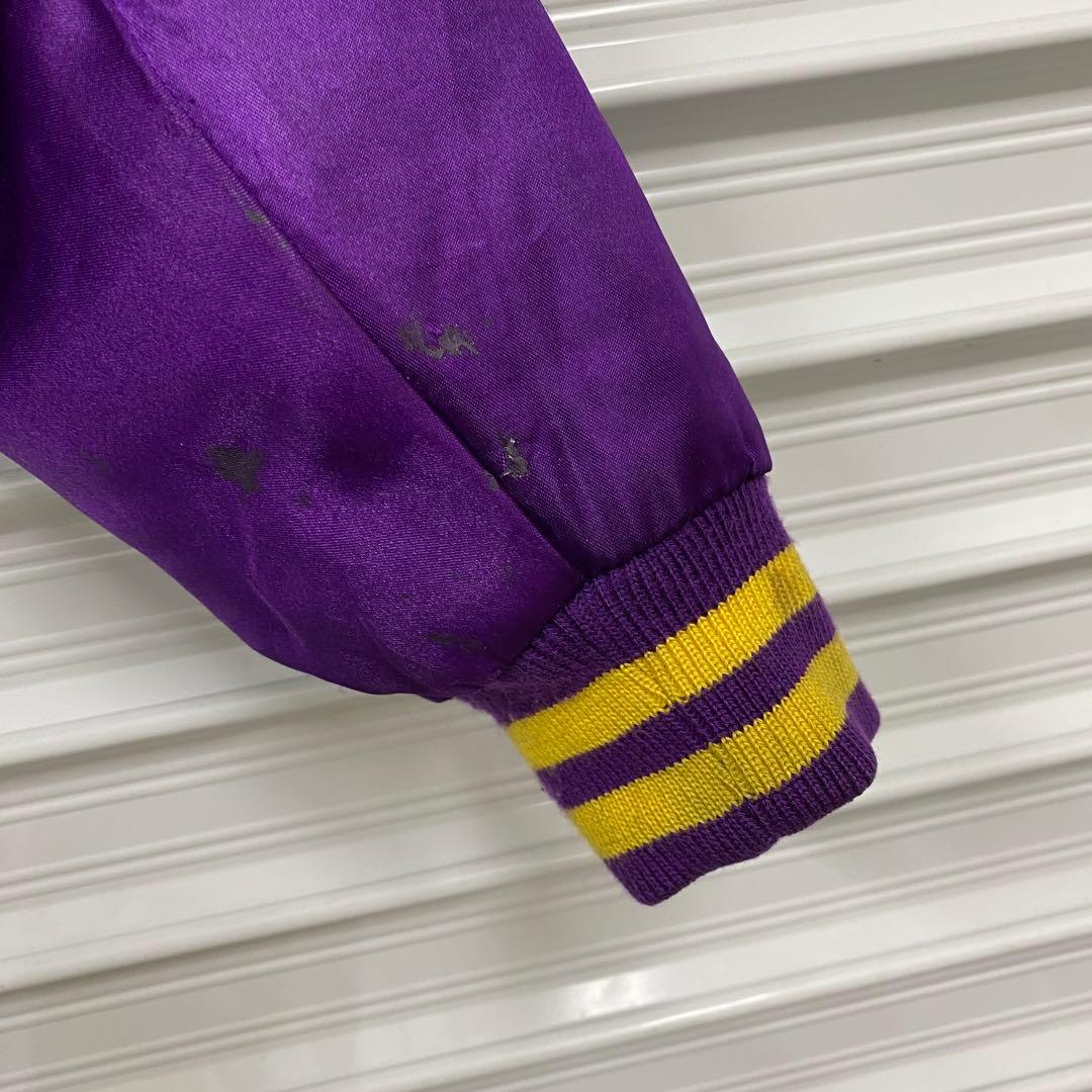 NBA LAKERS レイカーズ バーシティジャケット スタジャン パープル L