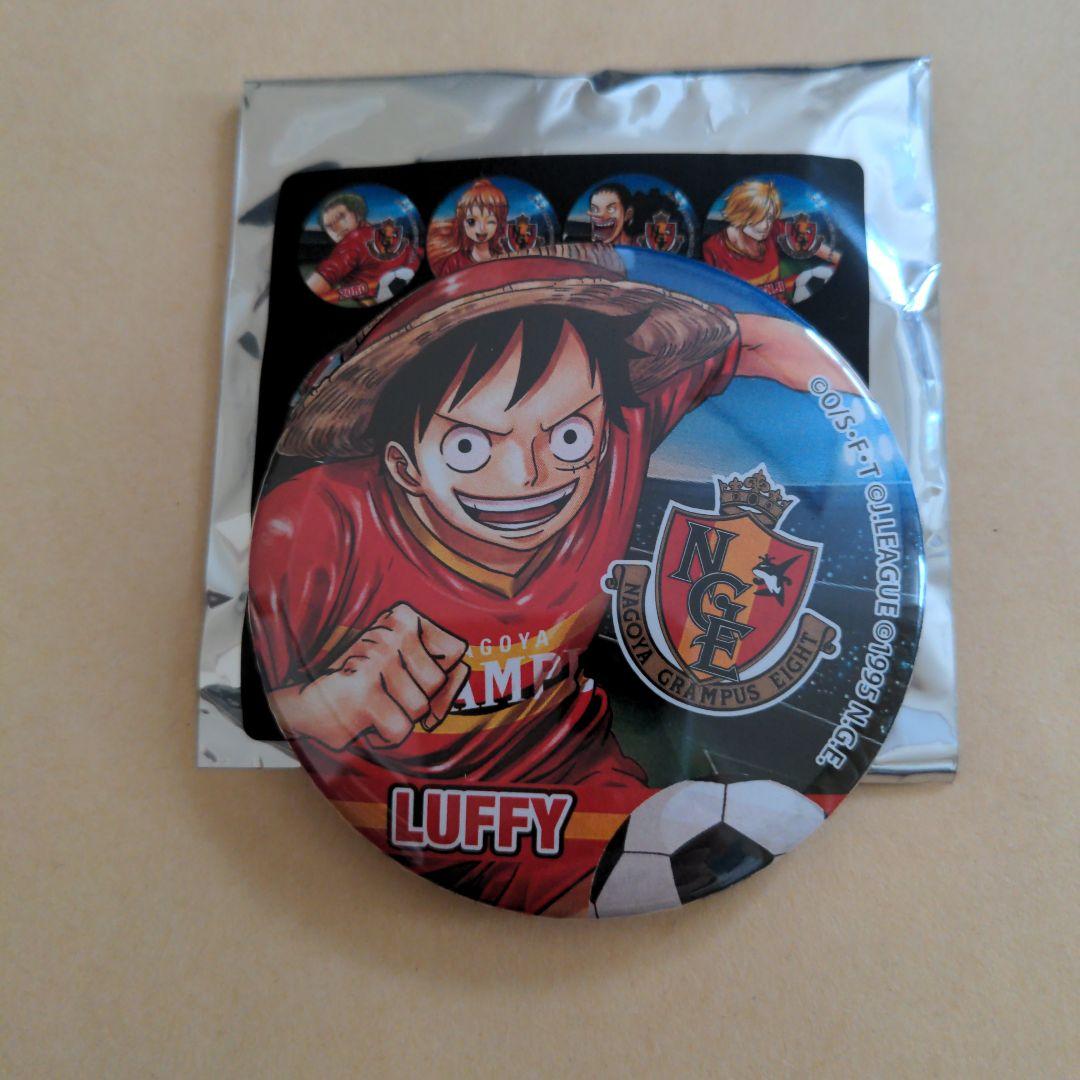 ワンピース　Jリーグ　ルフィ　缶バッジ　名古屋グランパス