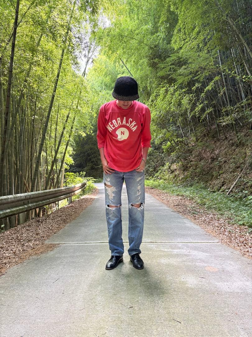 70s champion カレッジフットボール tシャツ