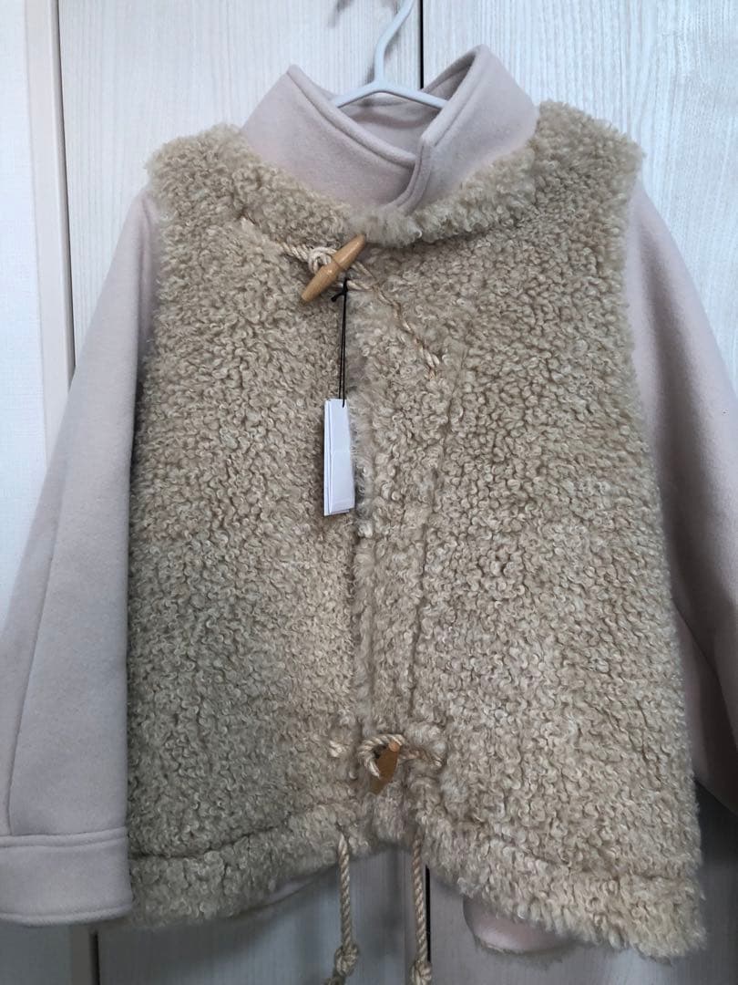 25AW HYKEDOUBLE FACE DUFFEL JACKET クリーム