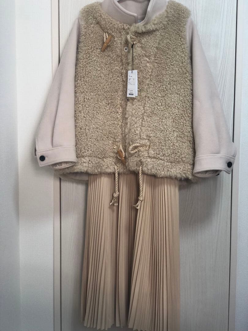 25AW HYKEDOUBLE FACE DUFFEL JACKET クリーム